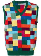 Holland & Holland Checked Sleeveless Jumper - Green