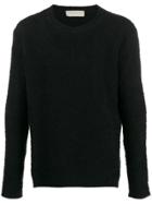 Paura Textured Relaxed-fit Jumper - Black