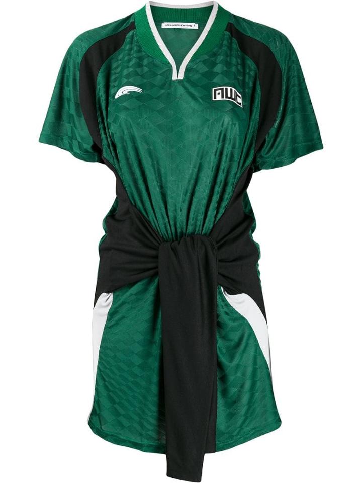 Alexander Wang Tricot Tie Front Dress - Green