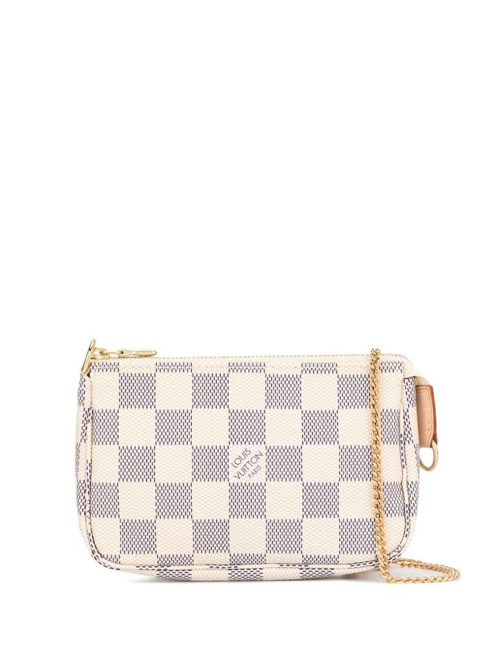 Louis Vuitton Pre-owned Mini Damier Chain Clutch - White