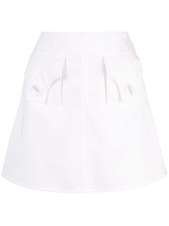 Ellery A-line Mini Skirt - White