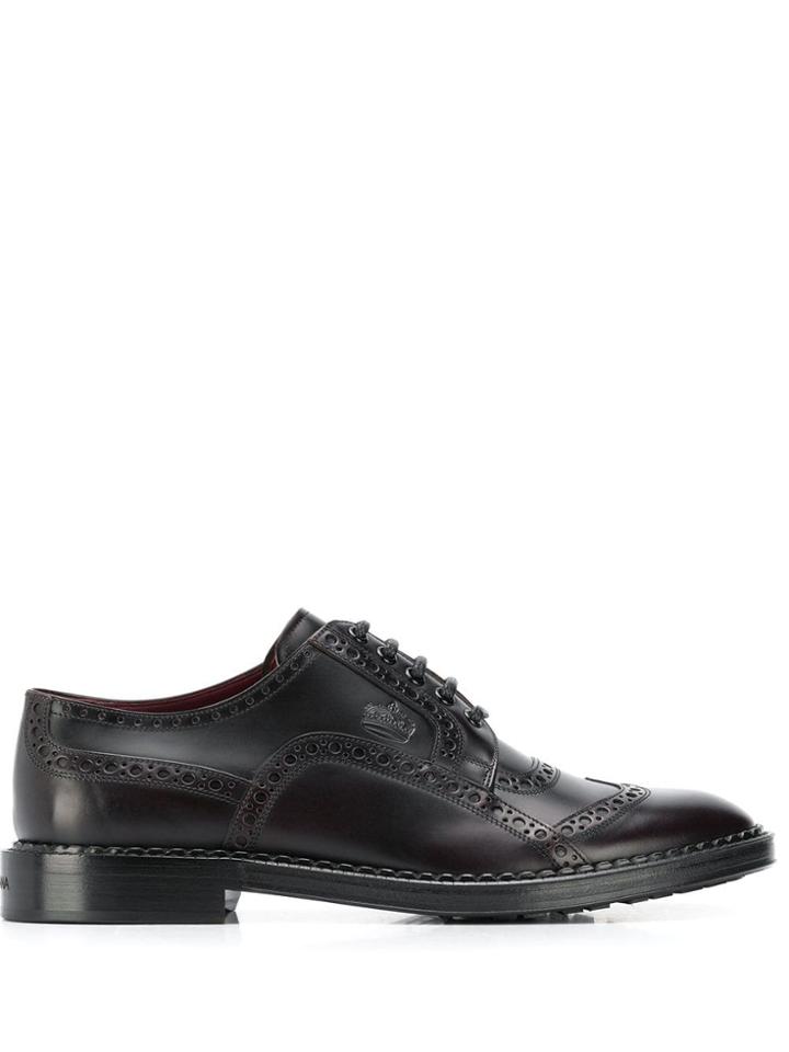 Dolce & Gabbana Brogue Derby Shoes - Brown