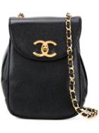 Chanel Vintage Flap Crossbody Bag, Women's, Black