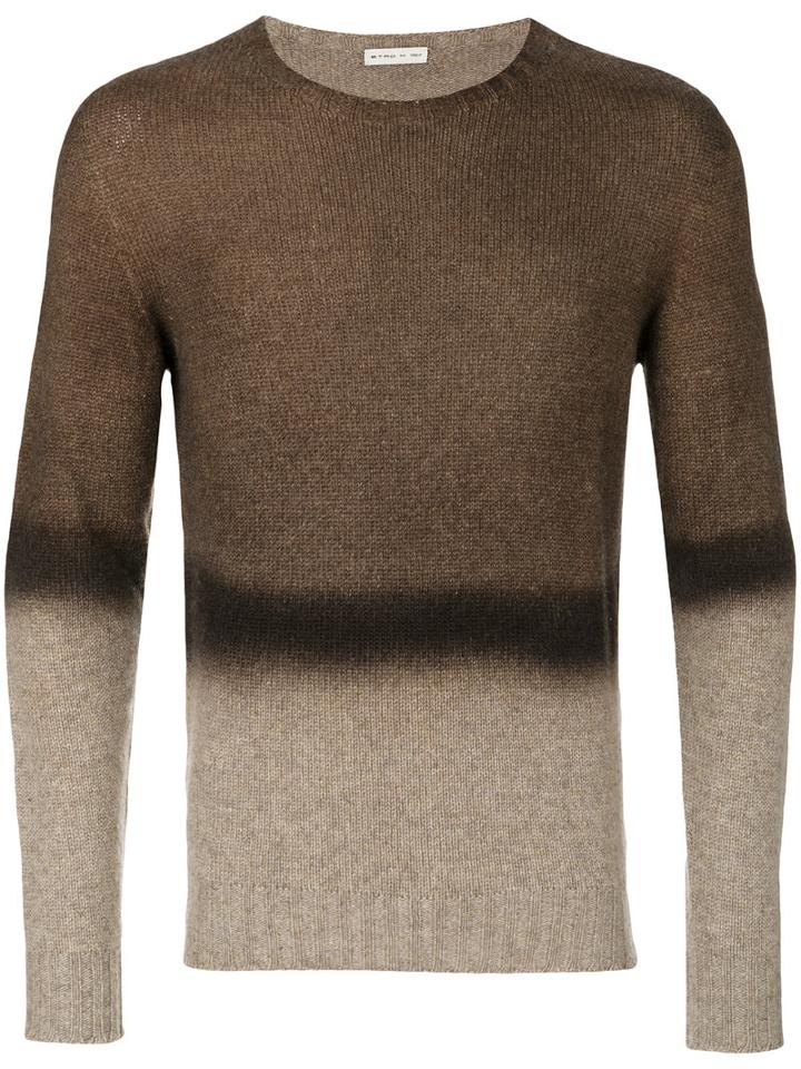 Etro - Gradient Effect Top - Men - Cashmere - L, Brown, Cashmere