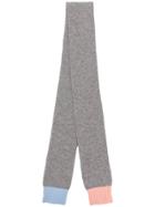 Chinti & Parker Contrasting Edges Knitted Scarf - Grey