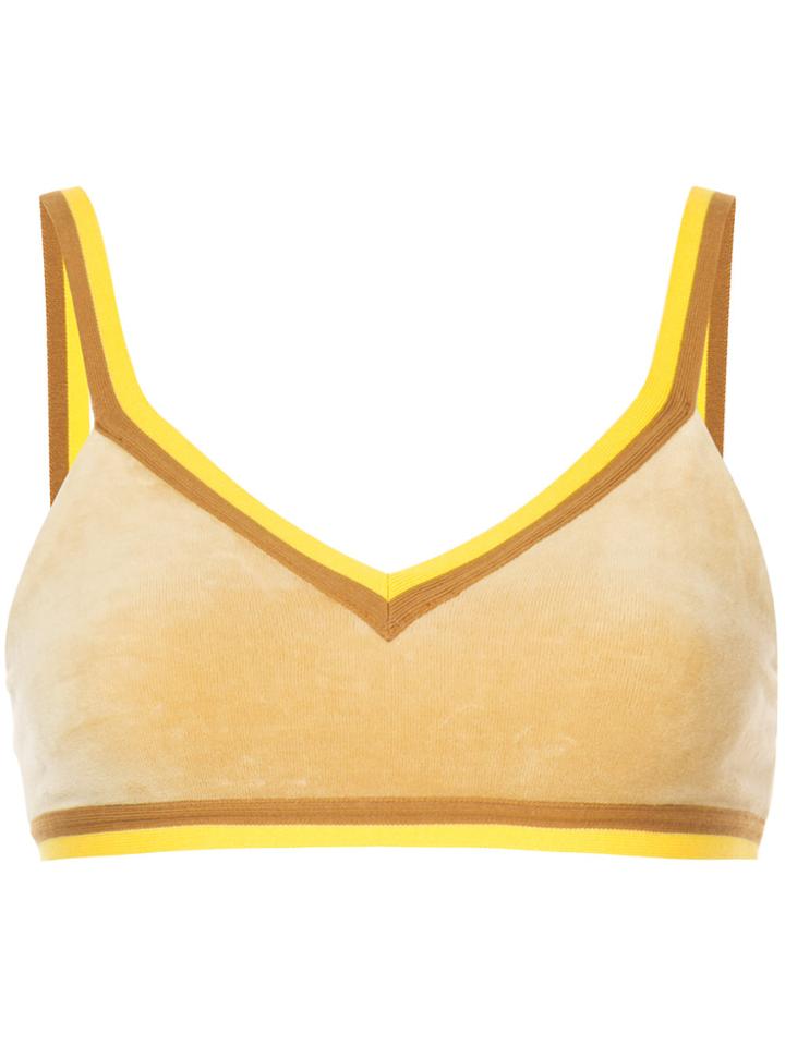 Fenty X Puma Velour Crop Top - Yellow & Orange