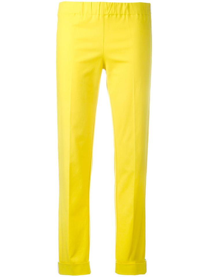P.a.r.o.s.h. Candela Stripe Trousers, Women's, Size: Xs, Yellow/orange, Cotton/spandex/elastane