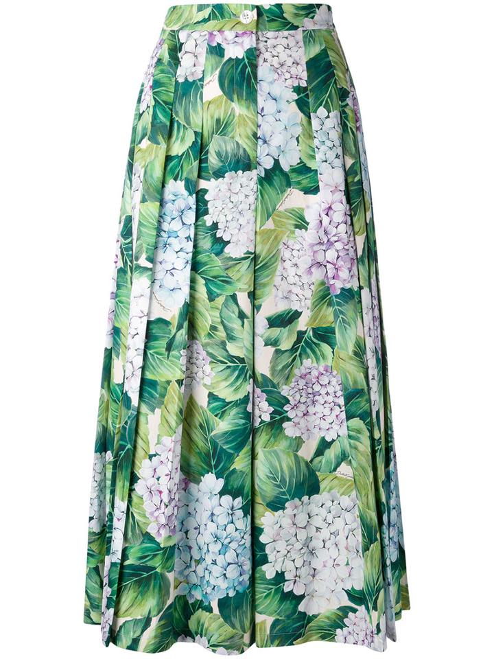 Dolce & Gabbana - Floral Print Trousers - Women - Cotton - 42, Cotton