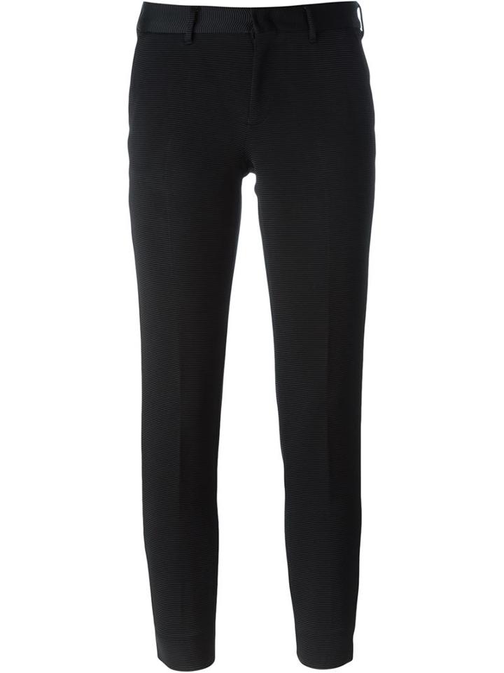Pt01 Slim Chino Trousers, Women's, Size: 38, Black, Viscose/polyamide