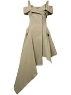 Monse Asymmetric Pointy Dress - Nude & Neutrals
