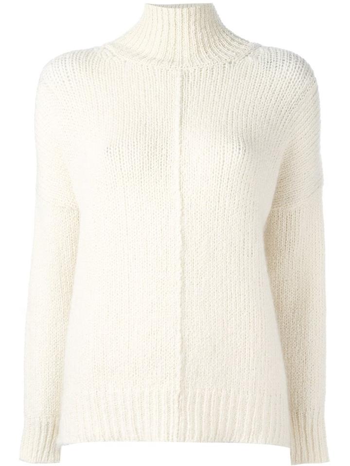 Forte Forte High Neck Jumper, Women's, Size: 1, Nude/neutrals, Polyamide/mohair/wool