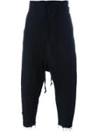 Lost & Found Rooms Tailored Back Trousers, Men's, Size: Large, Black, Linen/flax/cotton
