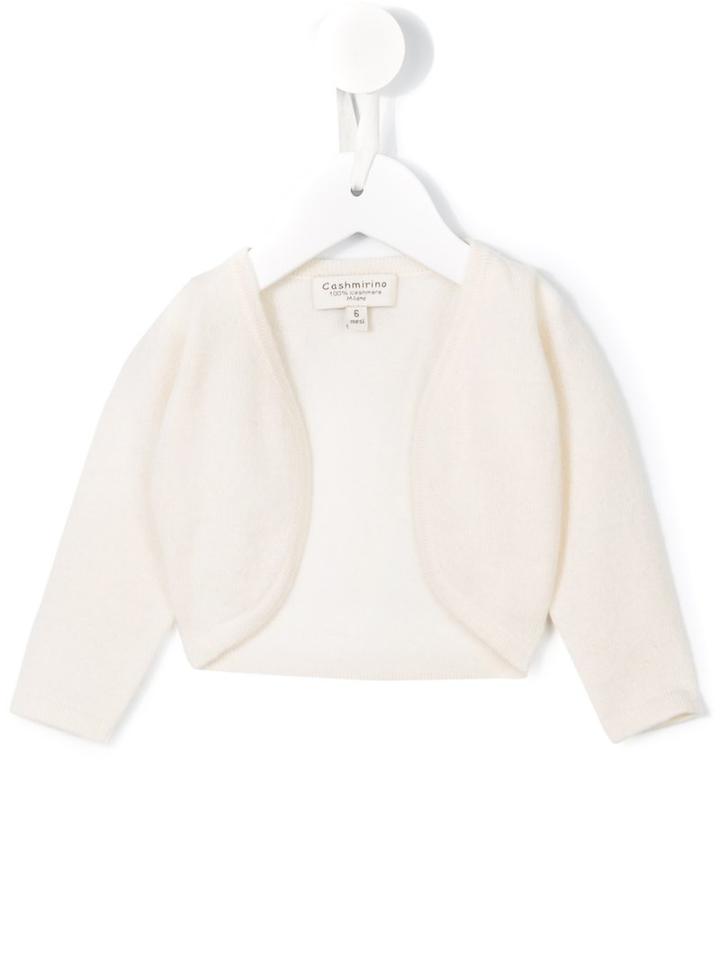 Cashmirino - Open Cardigan - Kids - Cashmere - 18 Mth, White