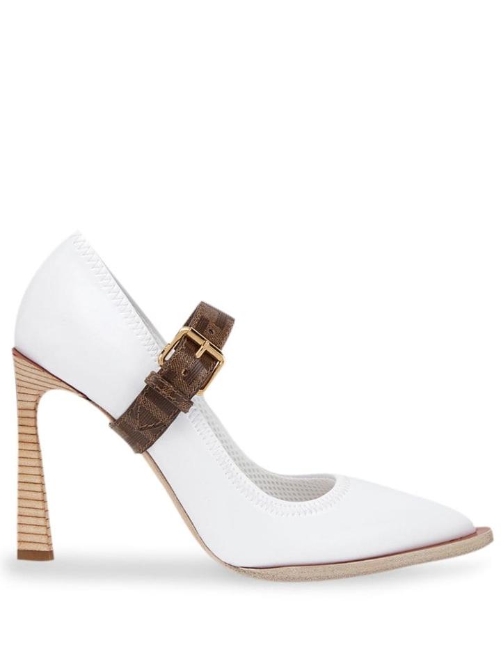 Fendi Ff Strap Décolleté Pumps - White
