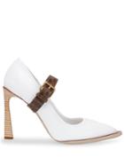 Fendi Ff Strap Décolleté Pumps - White