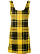 Rokh Checked Mini Dress - Yellow