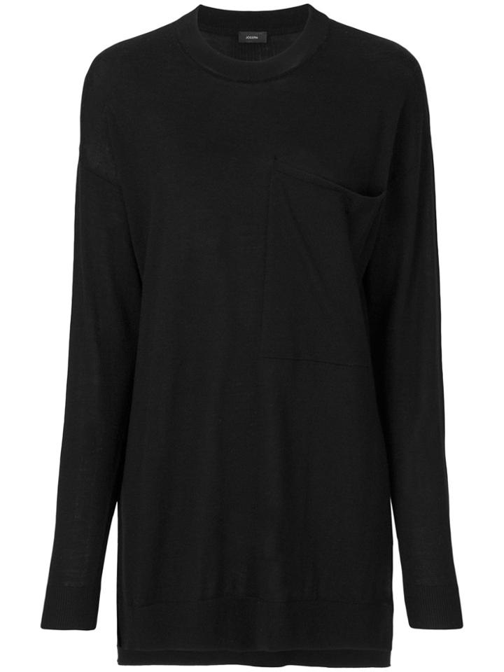 Joseph Oversized Pocket Sweater - Black