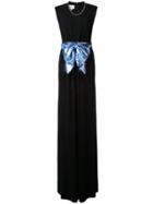 Gucci Sequin Waist Bow Gown - Black