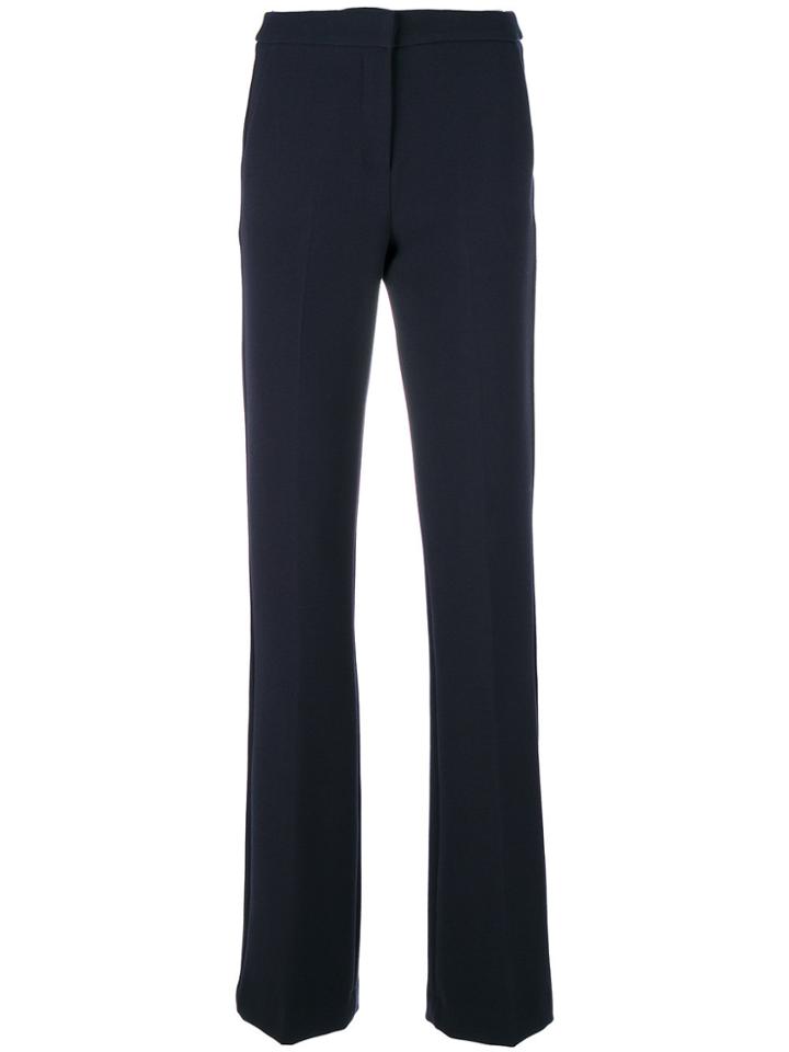 Ki6 High Waisted Flared Trousers - Blue