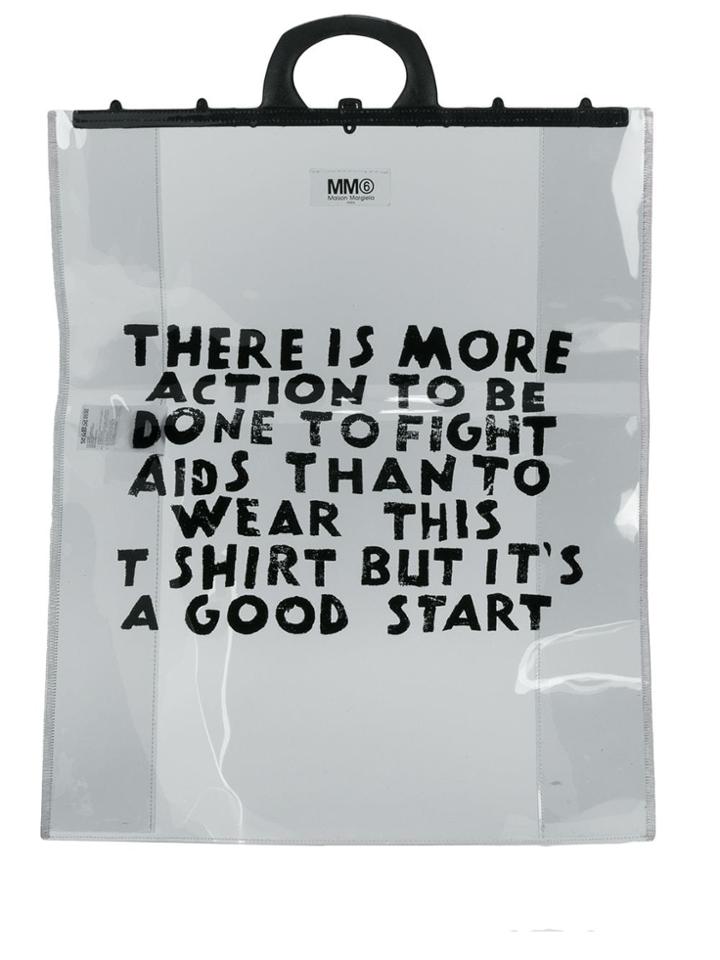 Mm6 Maison Margiela Logo Tote Bag - White
