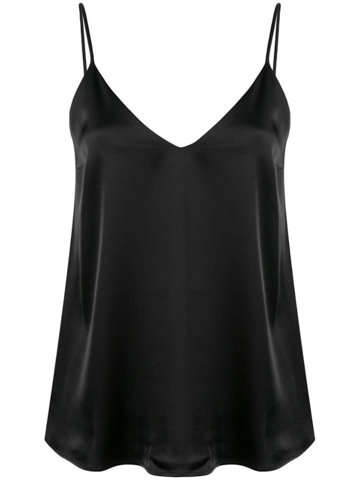 Racil V-neck Satin Cami - Black