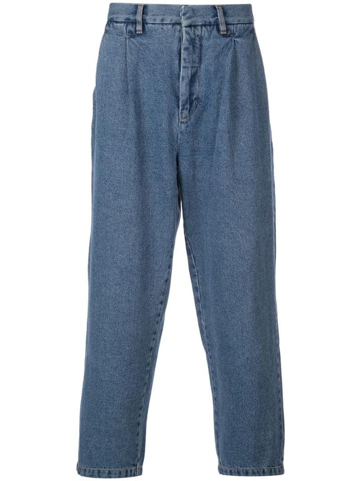 Second/layer Stonewashed Loose Fit Jeans - Blue