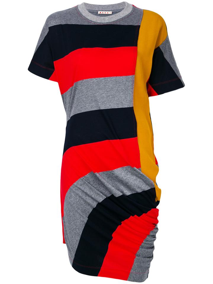 Marni Draped T-shirt Dress - Multicolour