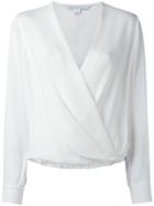 Dvf Diane Von Furstenberg Crossover Front V-neck Blouse - White