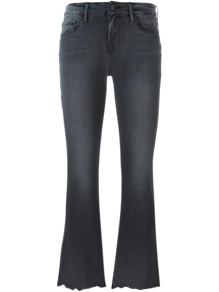 Frame Denim Cropped Flared Trousers