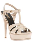 Saint Laurent Tribute Sandals, Women's, Size: 39, Nude/neutrals, Leather