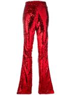 Faith Connexion High-waisted Sequin Trousers - Red