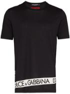 Dolce & Gabbana Dg Mono Logo Tape Ss Tee Blk - Black