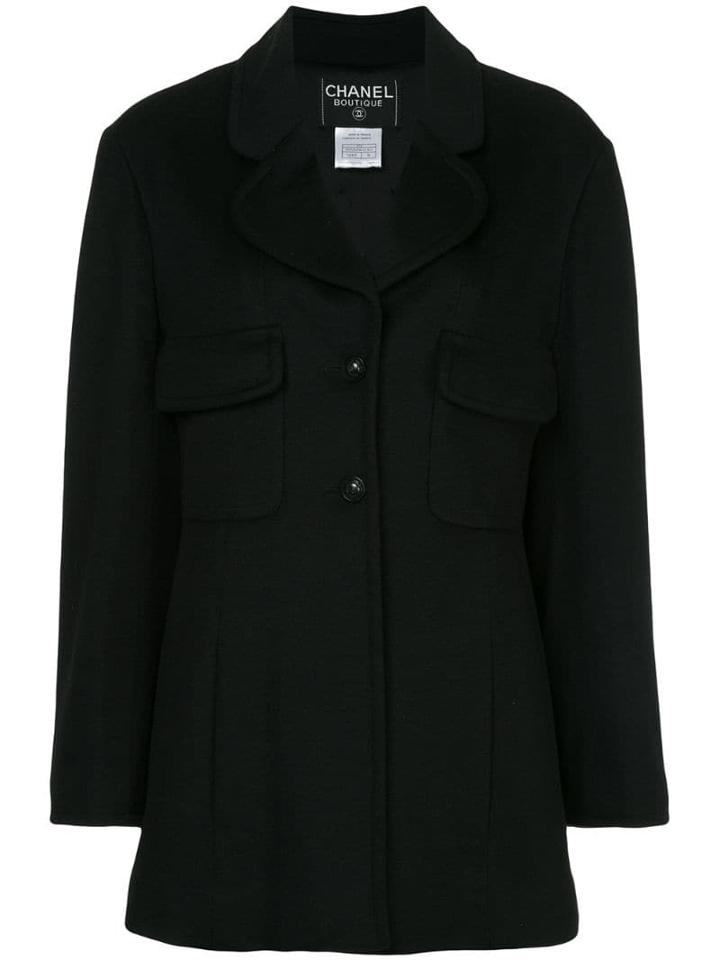 Chanel Pre-owned Single-breasted Coat - Black
