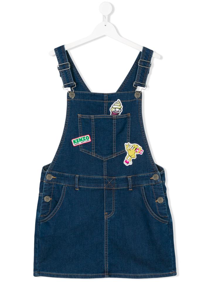 Kenzo Kids Applique Overall - Blue