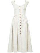 Flow The Label Buttoned Flared Dress - Brown