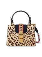 Gucci Mini Bag Sylvie With Leopard Print - Nude & Neutrals