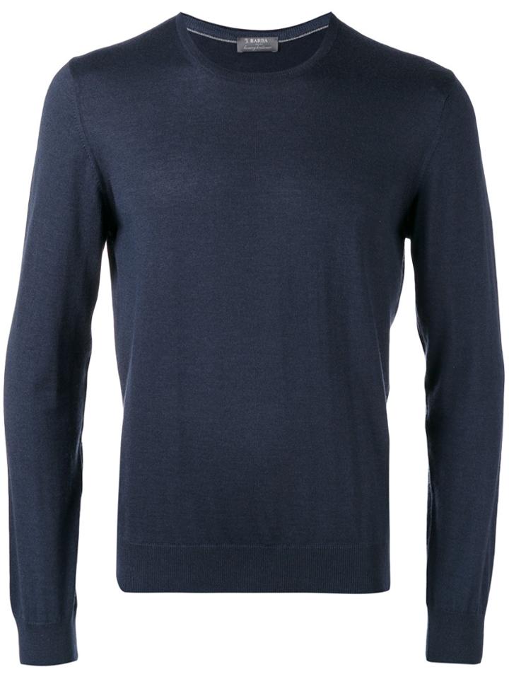 Barba Crew-neck Jumper - Blue