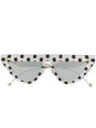 Fendi Eyewear Polka-dot Sunglasses - Grey
