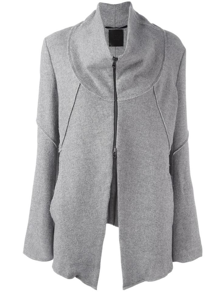 Lost & Found Ria Dunn Funnel Neck Jacket, Women's, Size: Small, Grey, Wool/viscose/polyamide/acetate
