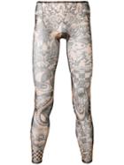 Dsquared2 Printed Leggings, Men's, Size: Small, Black, Polyamide/spandex/elastane