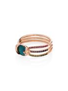 Bibi Van Der Velden Pink 18k Gold Shooting Star Diamond And Sapphire