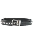 Dolce & Gabbana Studded Belt, Men's, Size: 90, Black, Calf Leather