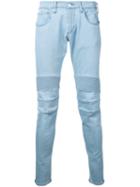 Monkey Time - Ribbed Trim Jeans - Men - Cotton/polyester/polyurethane - S, Blue, Cotton/polyester/polyurethane