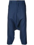 Comme Des Garçons Homme Plus Drop-crotch Tailored Trousers - Blue