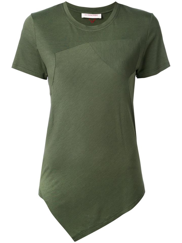A.f.vandevorst Asymmetric Hem T-shirt - Green