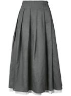 A Diciannoveventitre Mid-length Pleated Skirt - Grey
