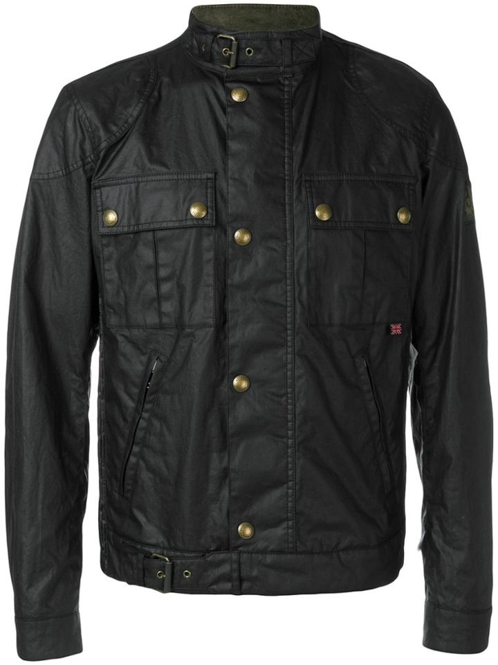 Belstaff Coated Patch Pocket Jacket - Black