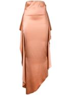 Paula Knorr - Draped Skirt - Women - Silk/spandex/elastane/viscose - S, Nude/neutrals, Silk/spandex/elastane/viscose