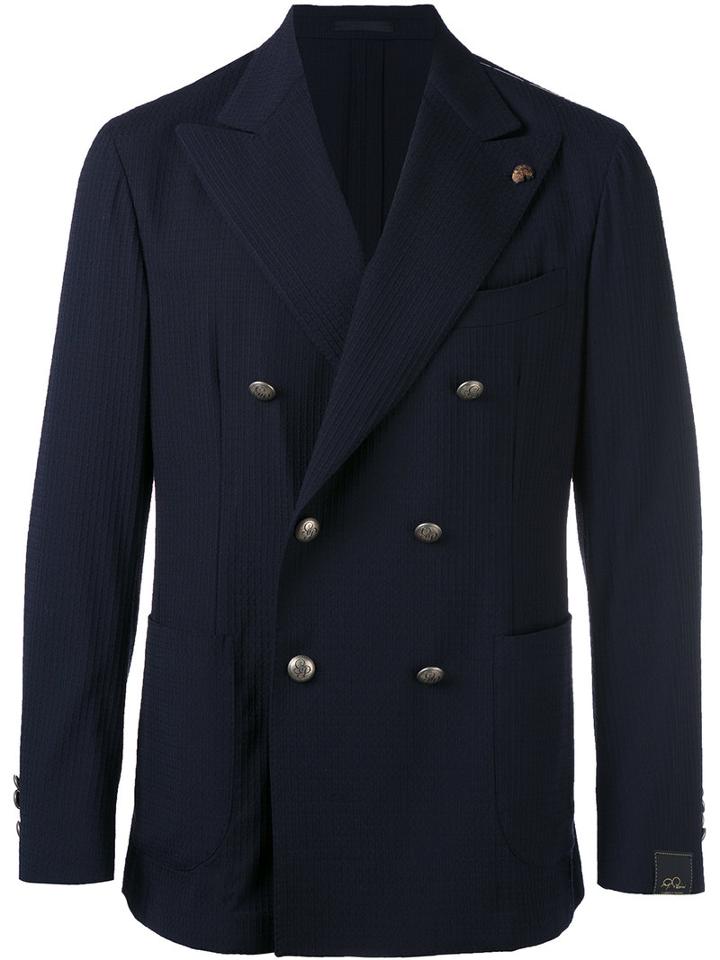 Gabriele Pasini - Double-breasted Blazer - Men - Polyamide/spandex/elastane/wool - 54, Blue, Polyamide/spandex/elastane/wool