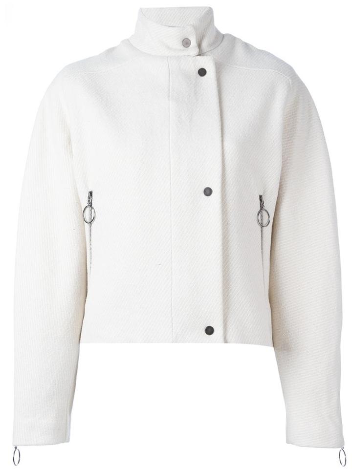 Etienne Deroeux 'karen' Jacket, Women's, Size: 38, White, Wool/cotton/acrylic/bemberg